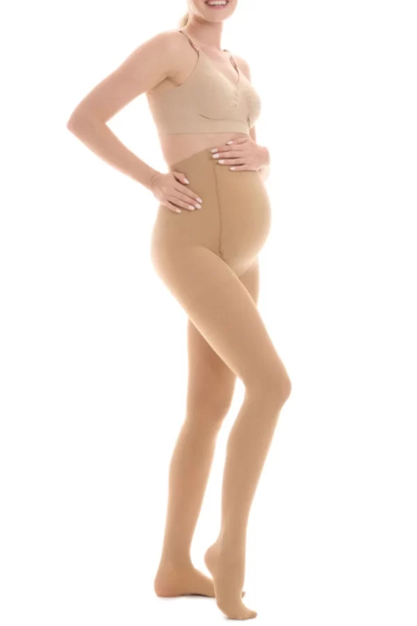 Dres gravida din lycra bej 20 DEN