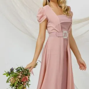 Rochie de ocazie eleganta rose Pretty Girl din doua piese