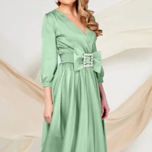 Rochie de ocazie Pretty Girl mint in clos cu cordon detasabil tip funda