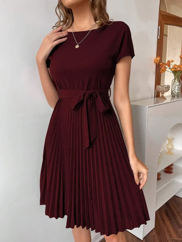 Rochie Alfreda Bordo, cu cordon ... - imagine 2