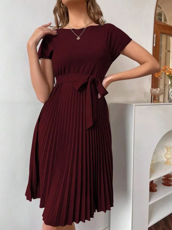 Rochie Alfreda Bordo, cu cordon ... - imagine 3