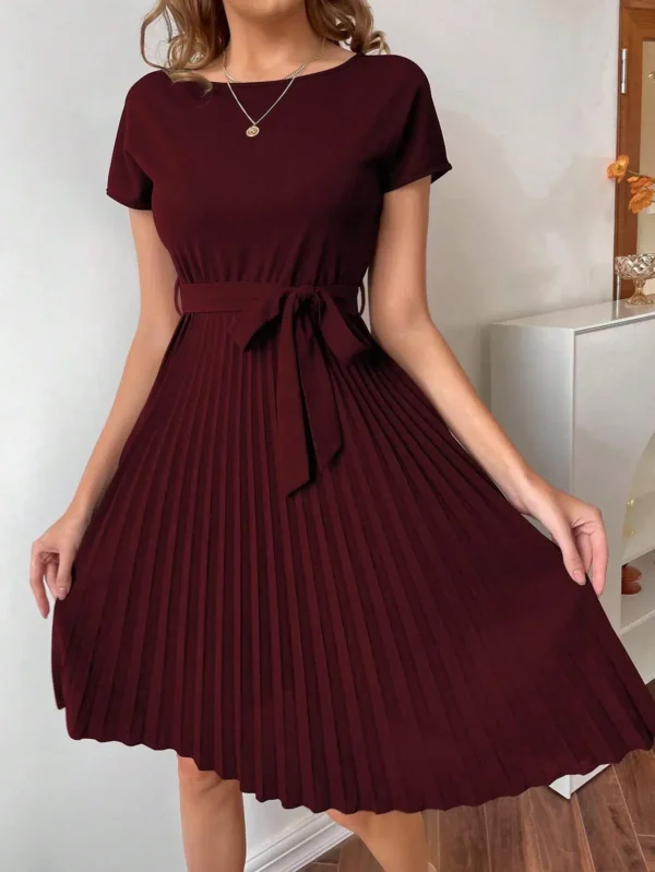 Rochie Alfreda Bordo, cu cordon ...