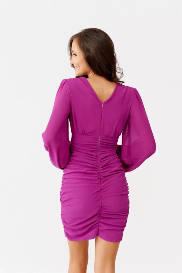 Rochie Amanda Purple, eleganta c... - imagine 3