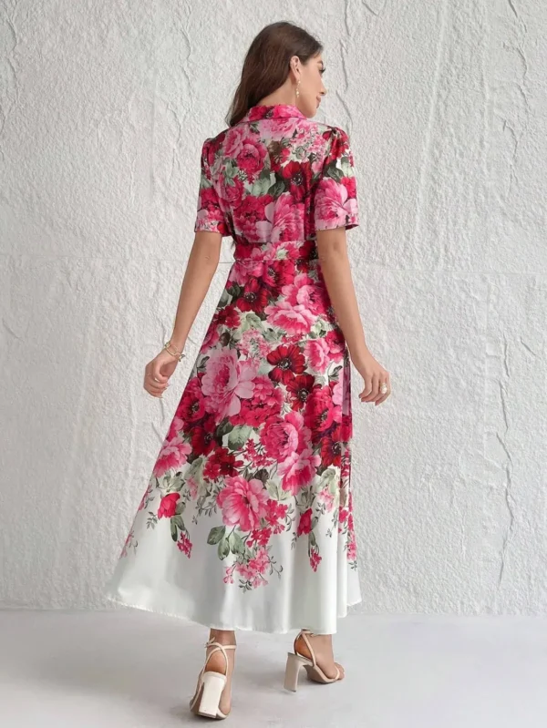 Rochie Aroa Flowers, cu imprimeu... - imagine 5