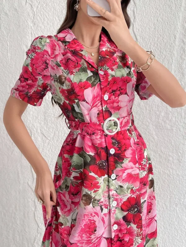 Rochie Aroa Flowers, cu imprimeu... - imagine 2