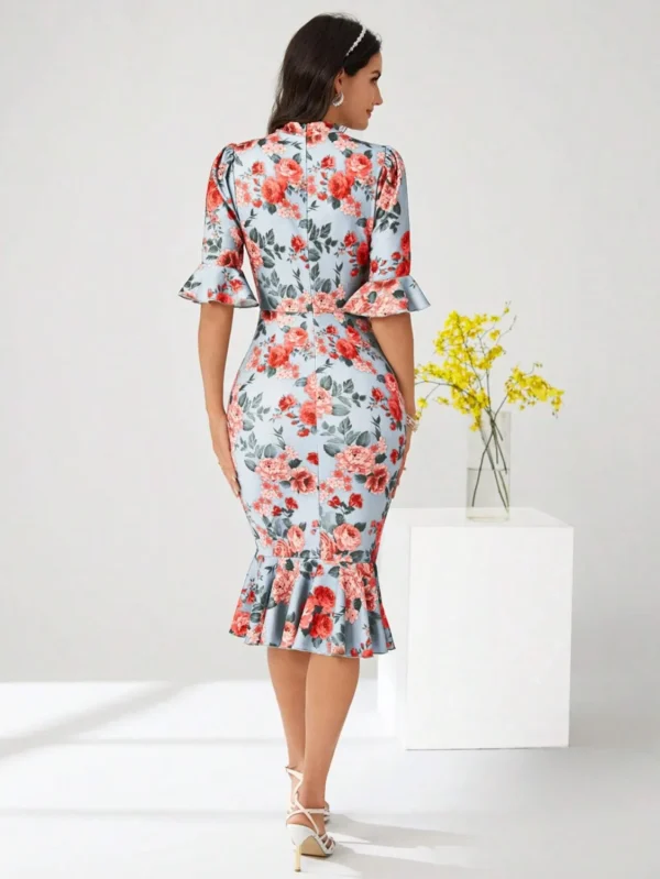 Rochie Berenice Blue, tip sirena... - imagine 2