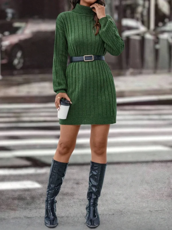 Rochie Clarissa Verde, din trico... - imagine 4