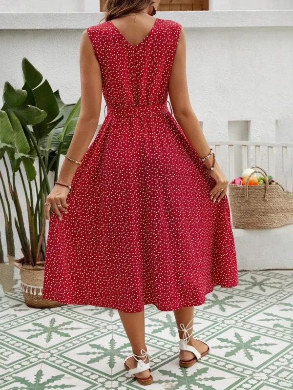 Rochie Zeldia Red, cu imprimeu i... - imagine 5