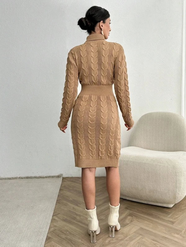 Rochie Eveline, midi din tricot - imagine 5