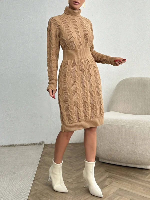 Rochie Eveline, midi din tricot - imagine 6