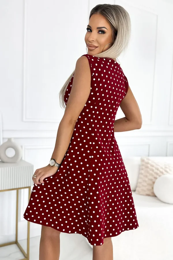 Rochie Galila Bordo, cu imprimeu... - imagine 4