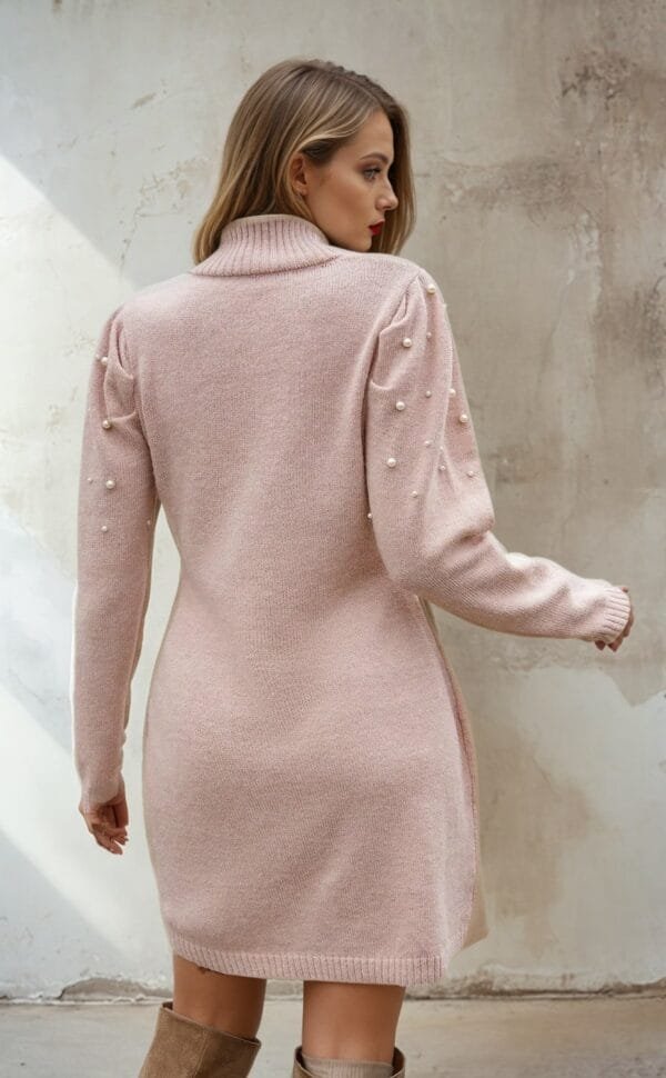 Rochie Marcela Pink, tip pulover... - imagine 2