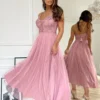 Rochie Marcelia Pink, eleganta c... - imagine 6