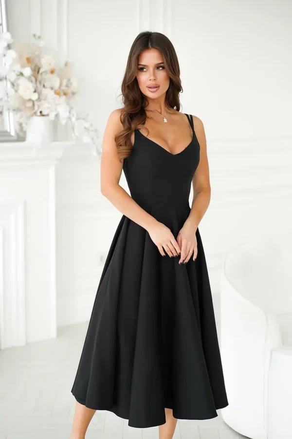 Rochie Nuria Black, eleganta cu ... - imagine 3