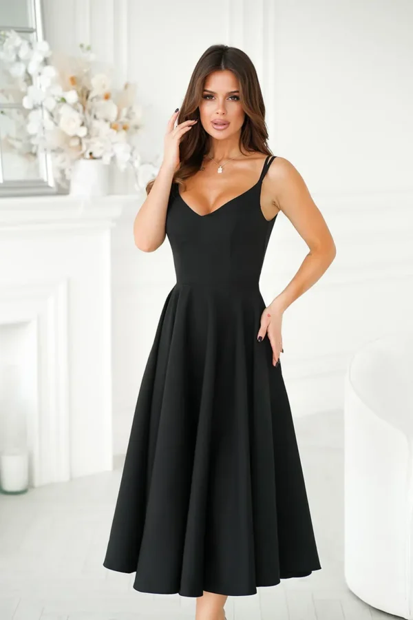 Rochie Nuria Black, eleganta cu ... - imagine 2