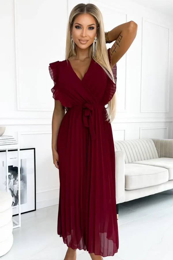 Rochie Ornella Bordo, eleganta c... - imagine 5