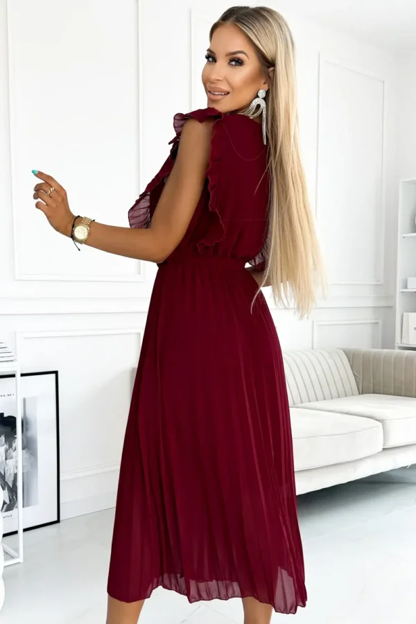 Rochie Ornella Bordo, eleganta c... - imagine 4