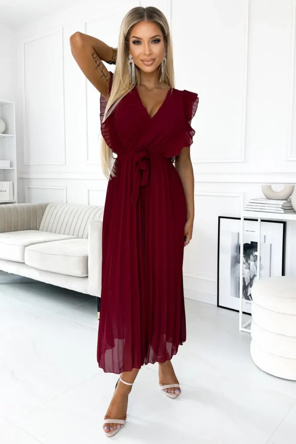 Rochie Ornella Bordo, eleganta c... - imagine 2