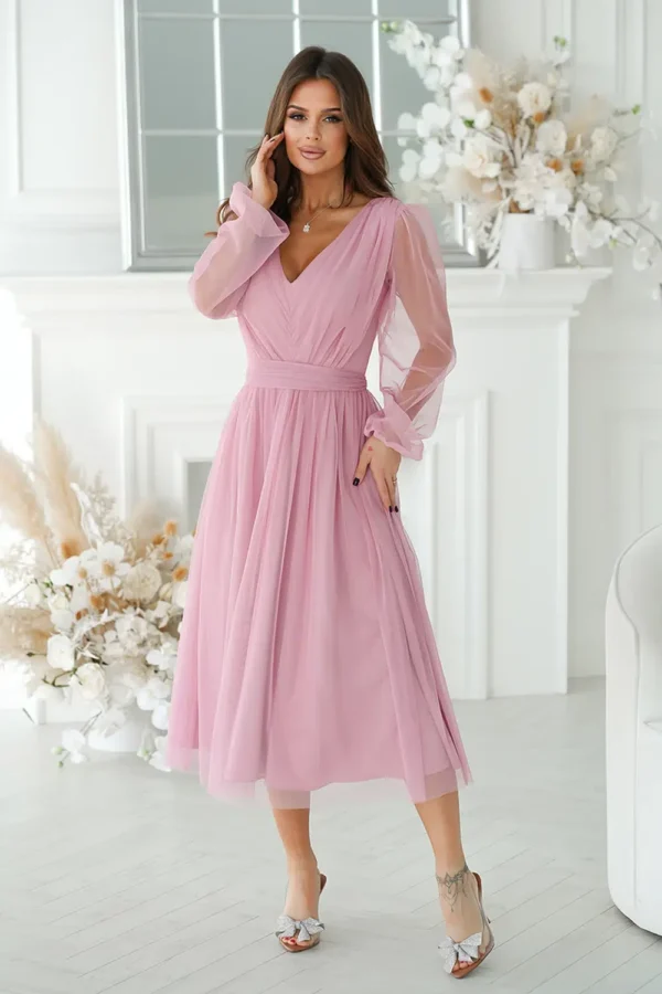 Rochie Paolina Pink, eleganta di... - imagine 5