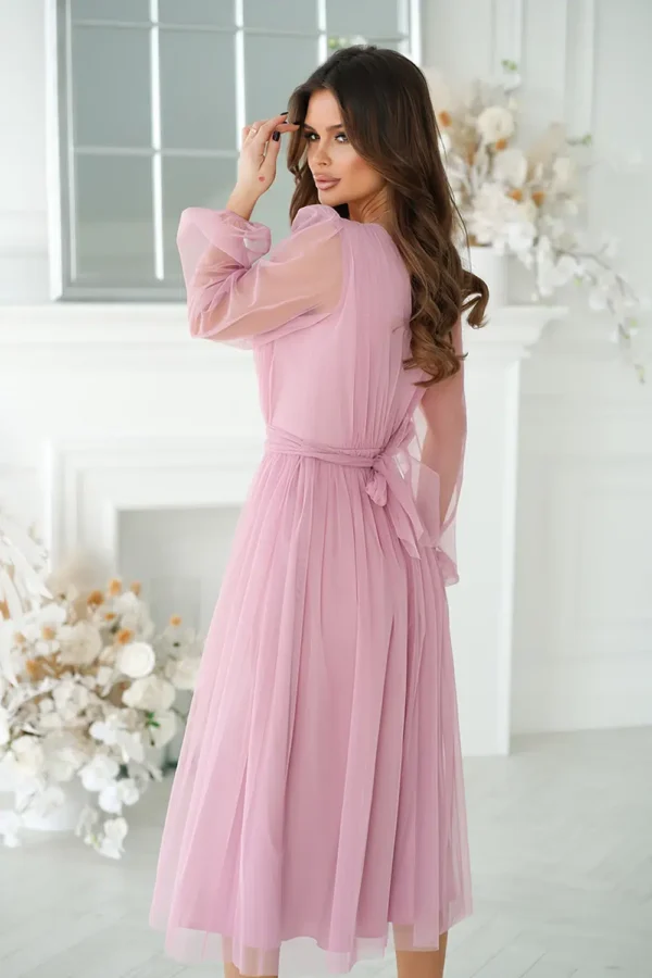 Rochie Paolina Pink, eleganta di... - imagine 4