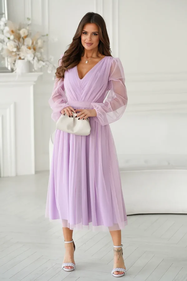 Rochie Paolina Purple, eleganta ... - imagine 7