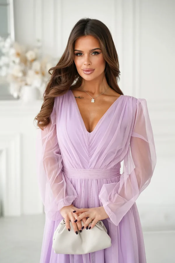 Rochie Paolina Purple, eleganta ... - imagine 5