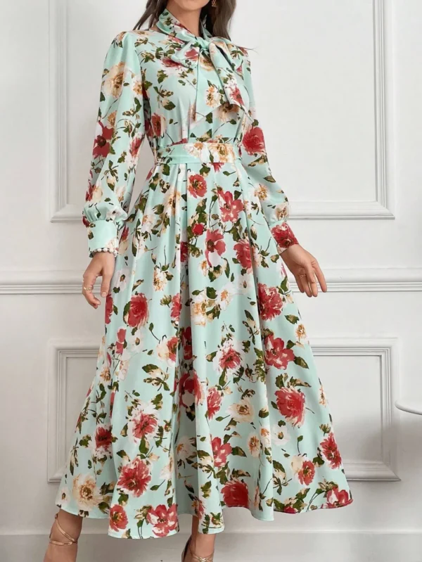 Rochie Serafina Green, cu imprim...