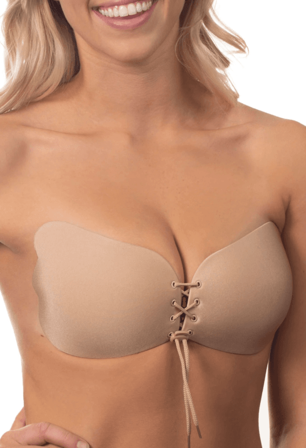 Sutien invizibil Push up fără spate, cu gel autoadeziv, Magic Stick, din silicon - imagine 3