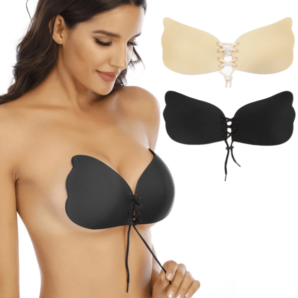 Sutien invizibil Push up fără spate, cu gel autoadeziv, Magic Stick, din silicon - imagine 5