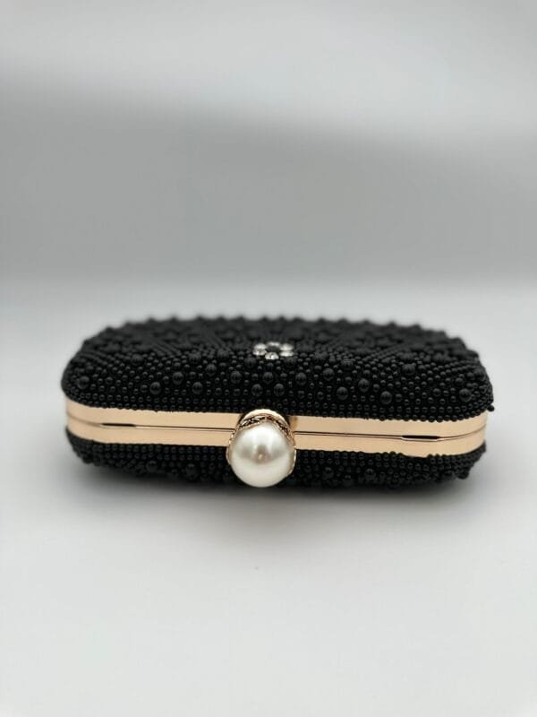 Clutch Zara Cu Perle Negru - imagine 2