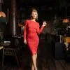 Rochie Zipper Rosu - imagine 3