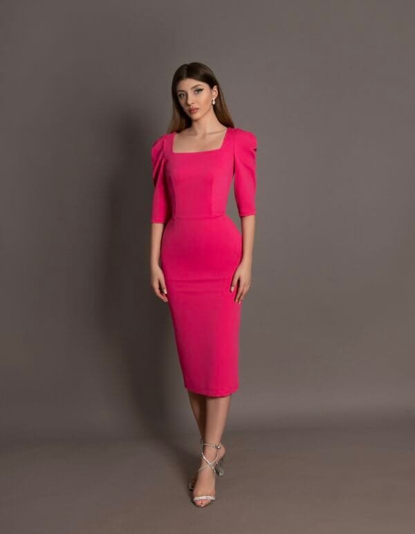 Rochie Agatha Fuchsia - imagine 3
