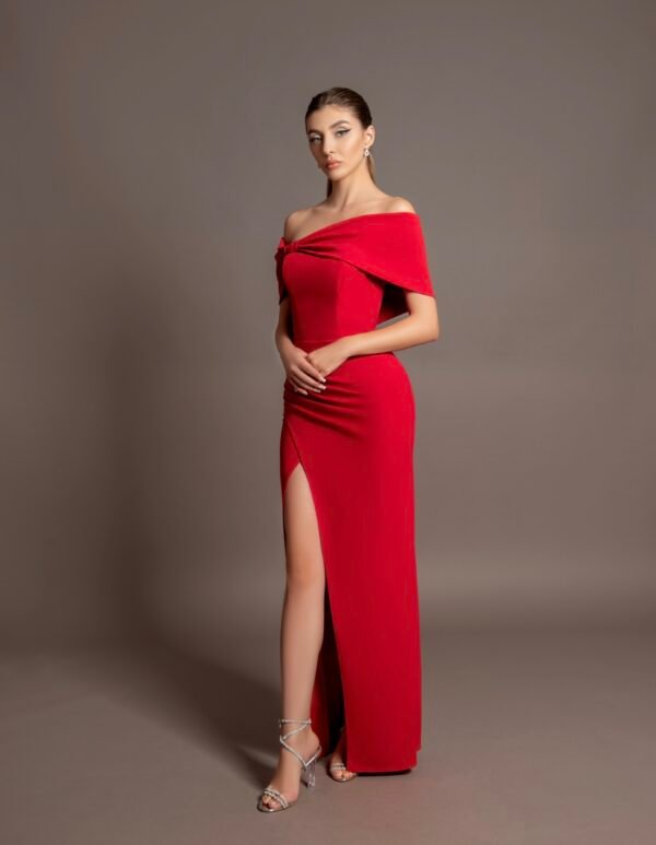 Rochie Celline Rosu - imagine 2