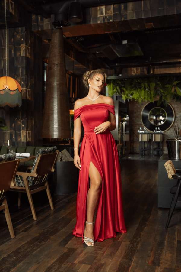 Rochie Lia Rosu - imagine 4