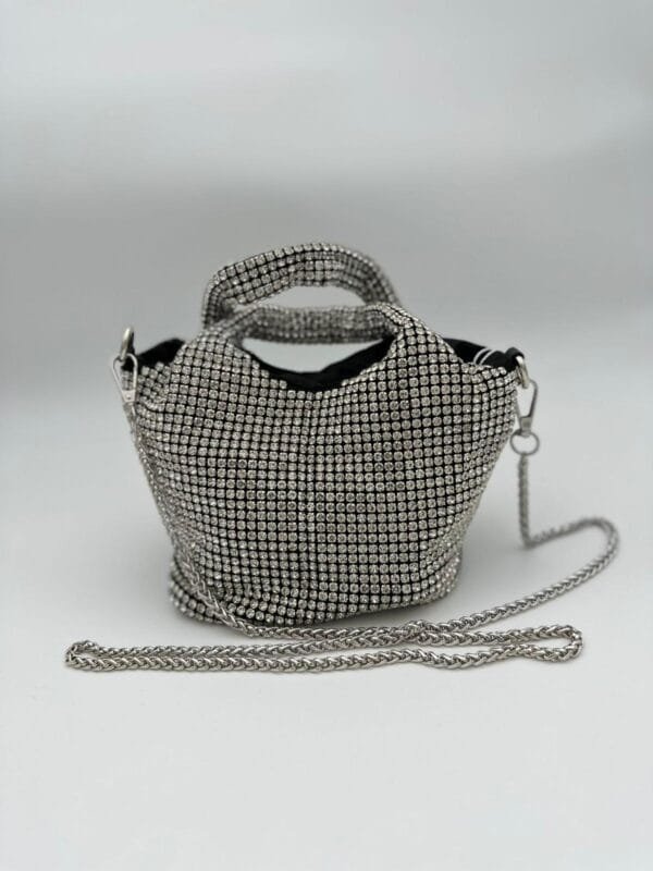 Geanta Mini Riva Silver - imagine 3