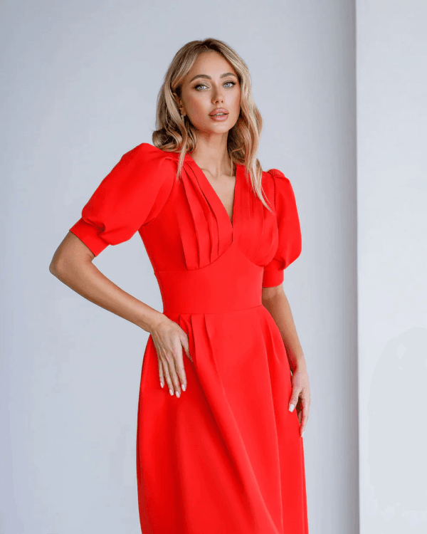 Rochie Verona Rosu - imagine 4